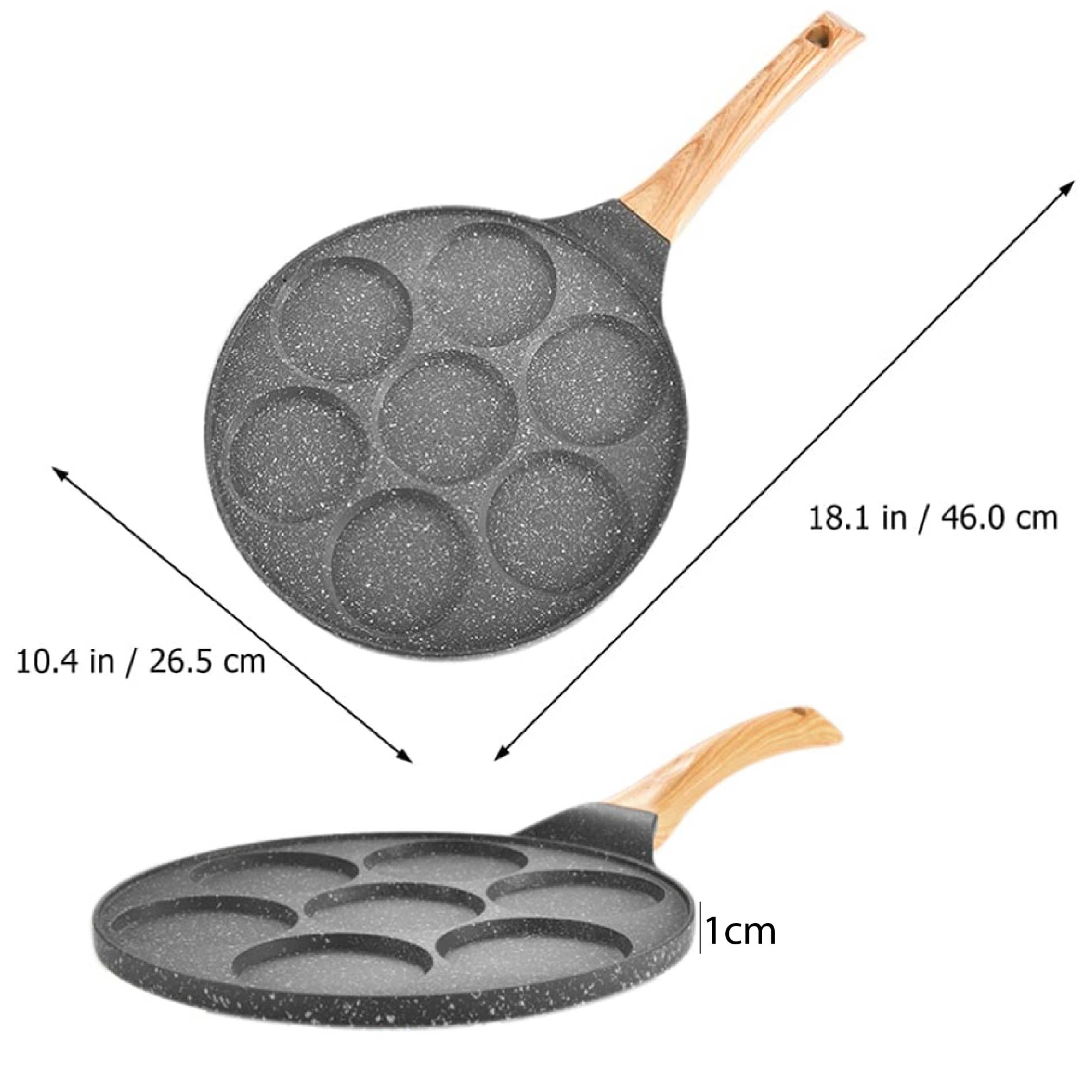 Sarten 7 Puestos  Antiaderente Huevos